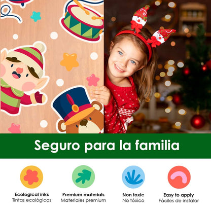 Vinilo para puerta Navidad Cozy Noel