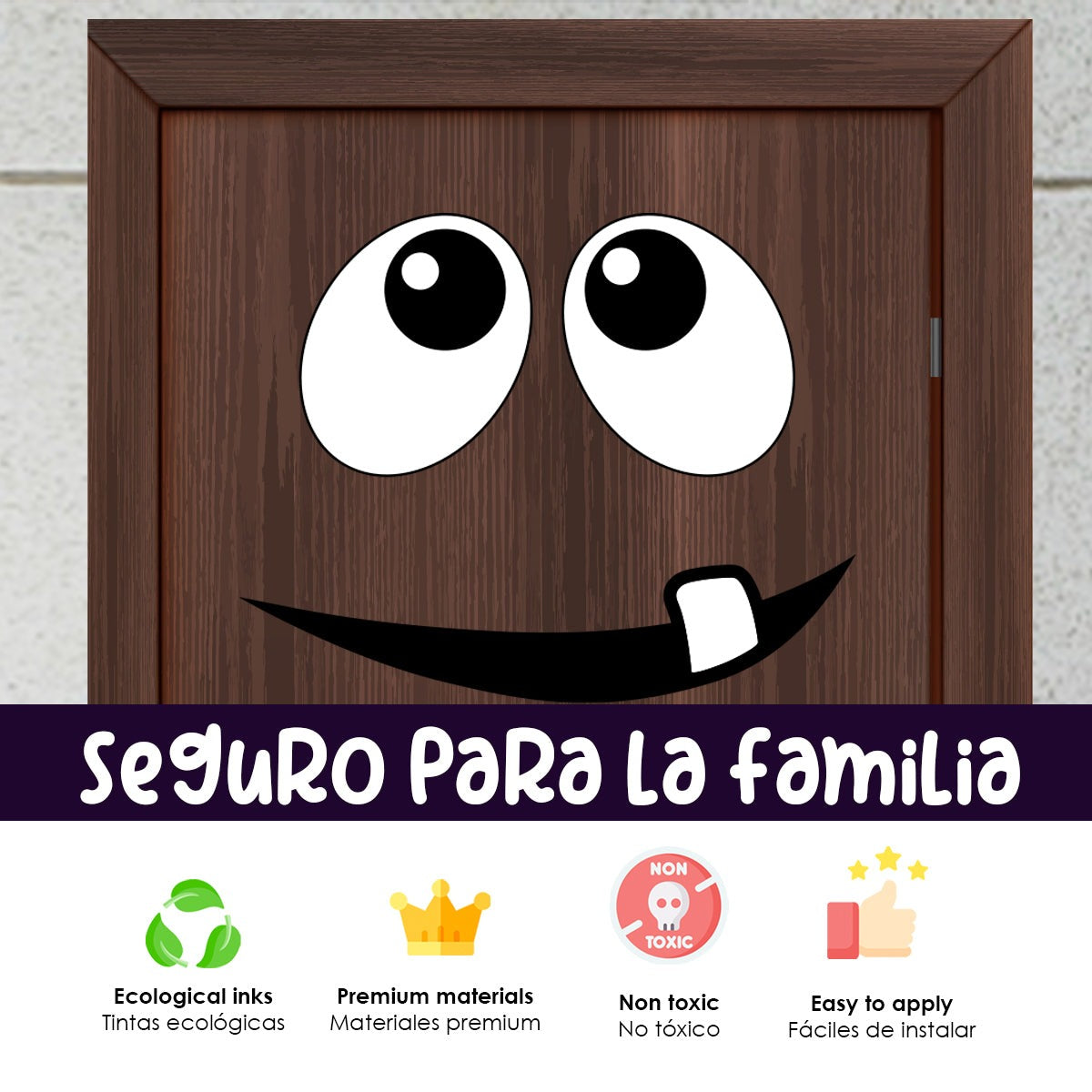 Vinilo para puerta Hallowen Monstruo