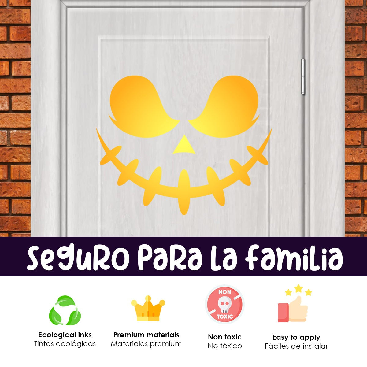 Vinilo para puerta Hallowen Da miedo