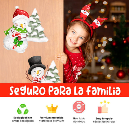 Vinilo para puerta Navidad   White Christmas
