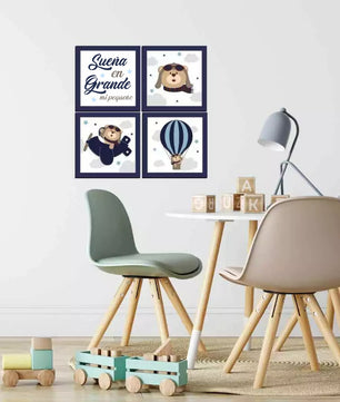 Conjunto de oso de aviador azul marino