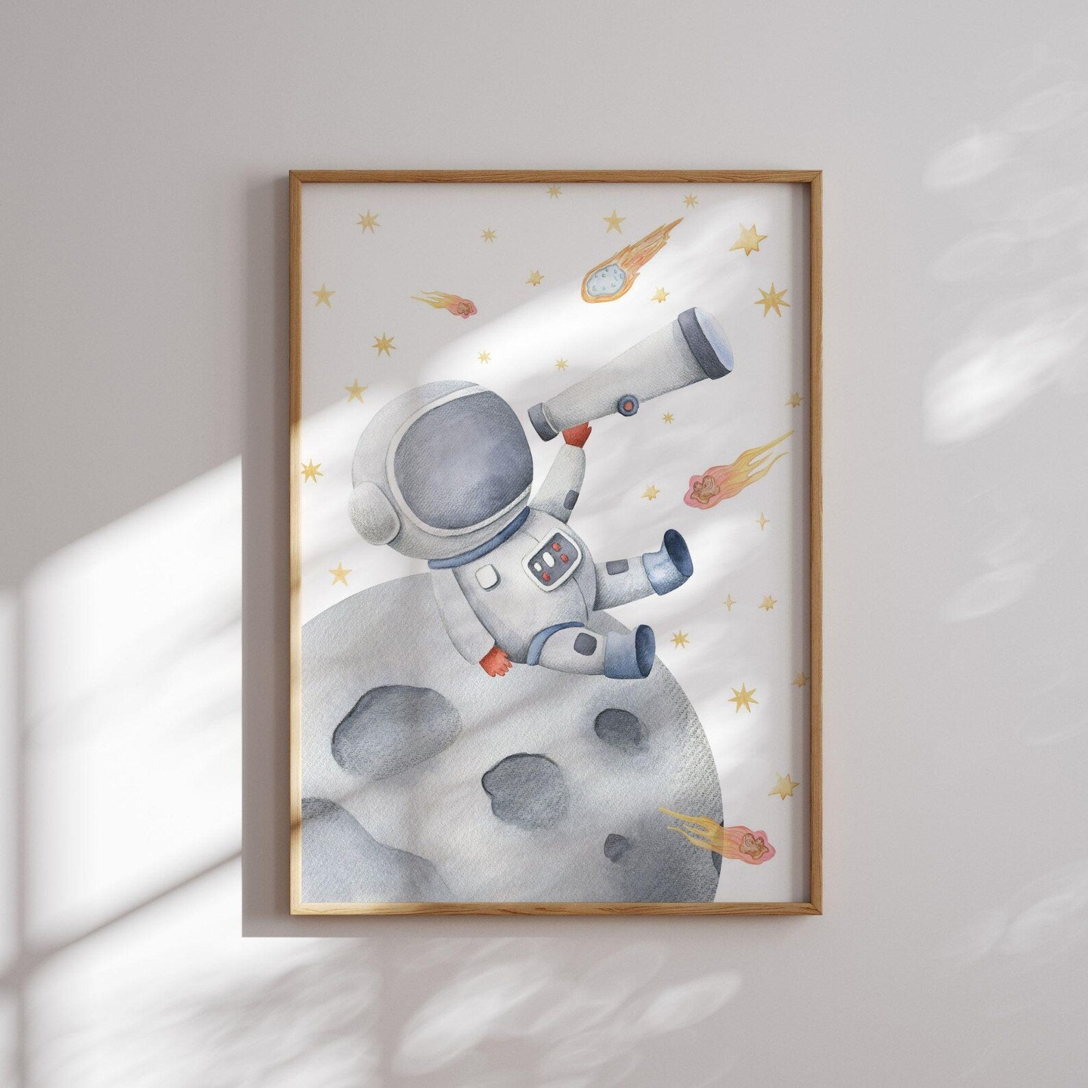 Cuadros Decorativos infantiles Modernos Astronautas con nombre en el espacio