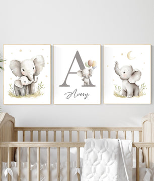 Cuadros Decorativos infantiles Modernos Animales Elefantes