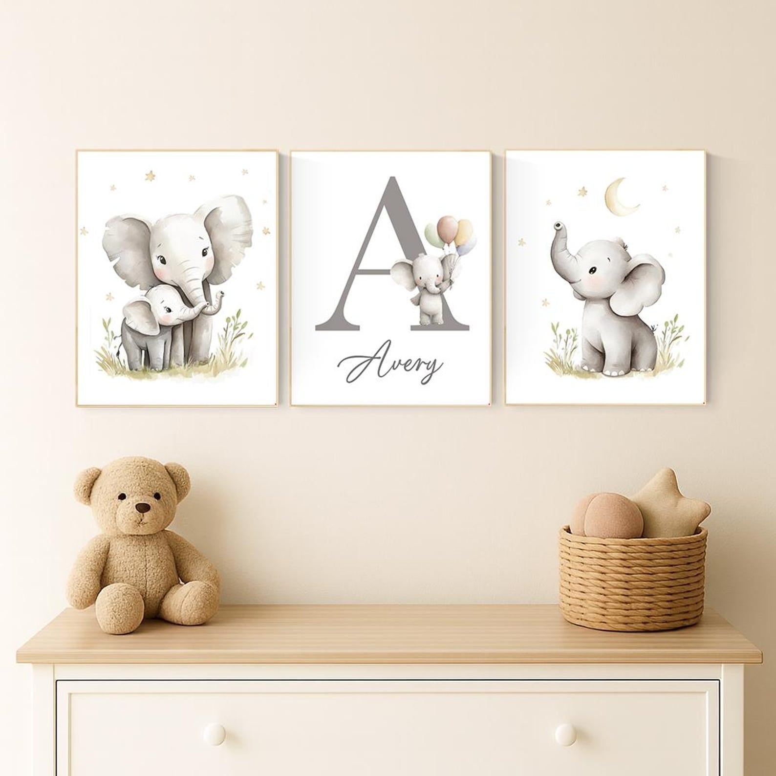 Cuadros Decorativos infantiles Modernos Animales Elefantes