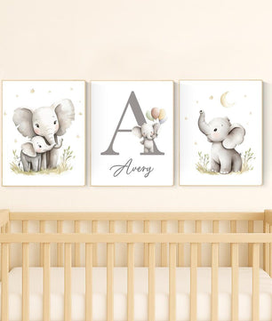 Cuadros Decorativos infantiles Modernos Animales Elefantes