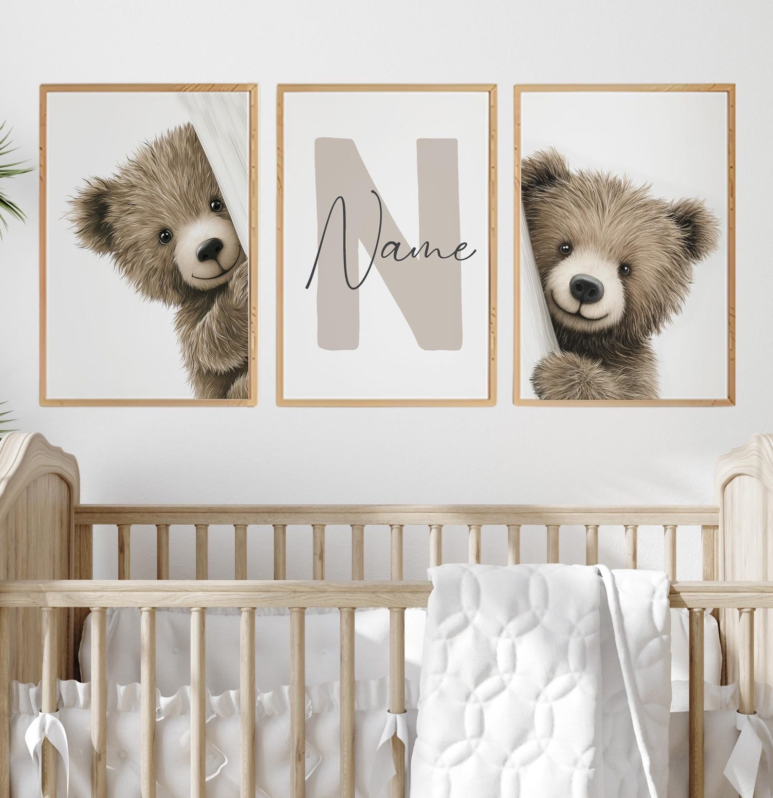 Cuadros Decorativos infantiles Modernos osos curiosos con nombre