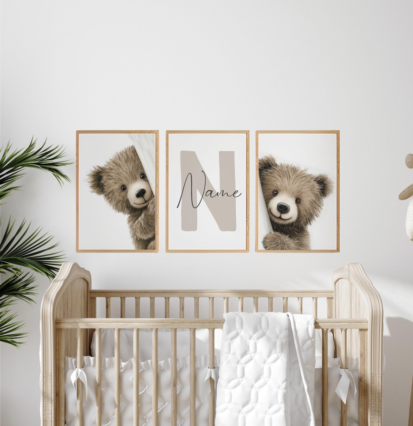 Cuadros Decorativos infantiles Modernos osos curiosos con nombre