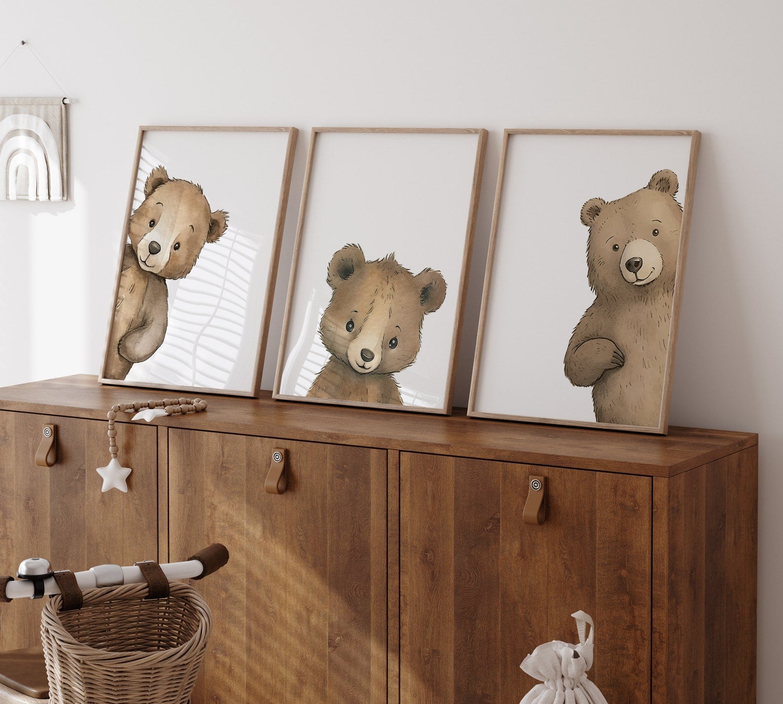 Cuadros Decorativos infantiles Modernos osos curiosos arte