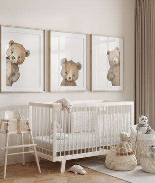 Cuadros Decorativos infantiles Modernos osos curiosos arte