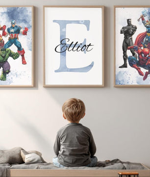 Cuadros Decorativos infantiles Modernos Superheroes con nombre