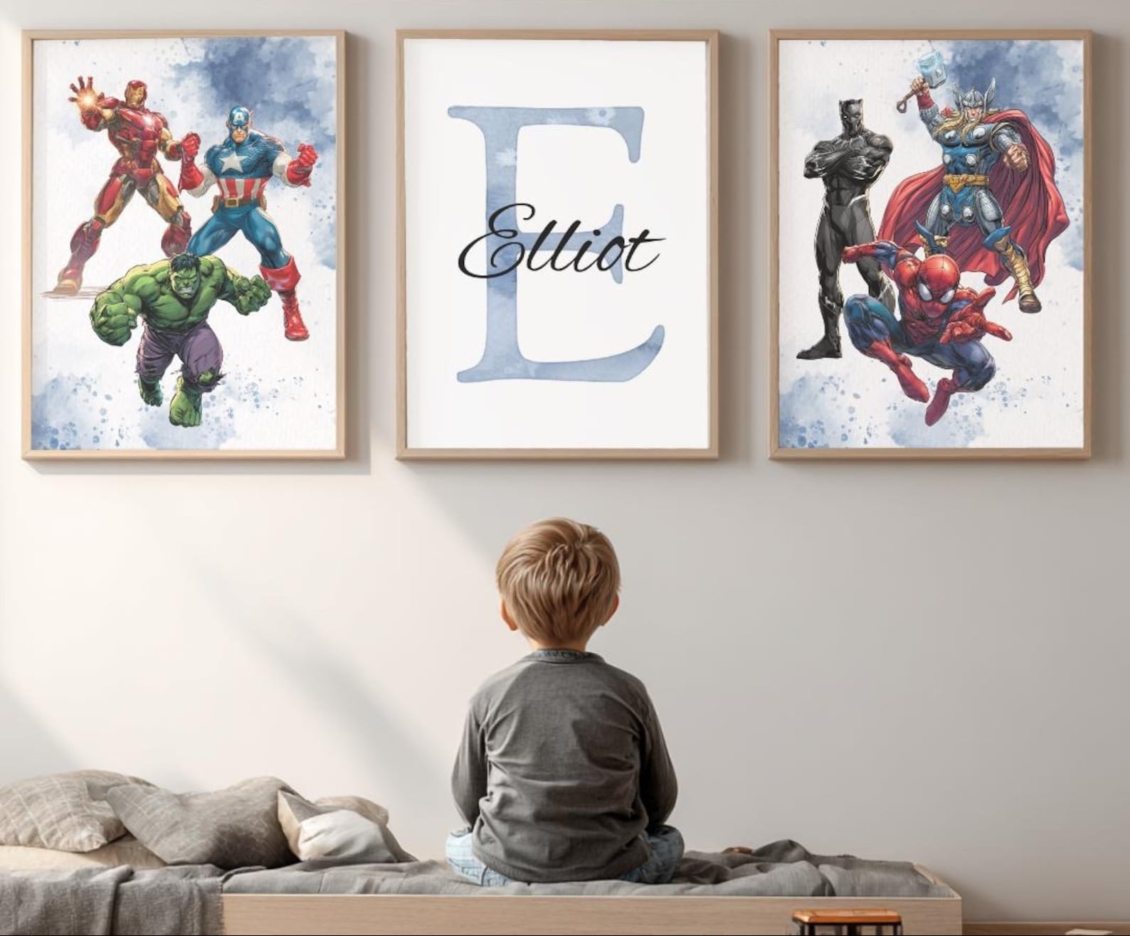 Cuadros Decorativos infantiles Modernos Superheroes con nombre