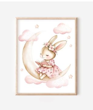 Cuadros Decorativos infantiles Modernos Coneja en el cielo con nubes