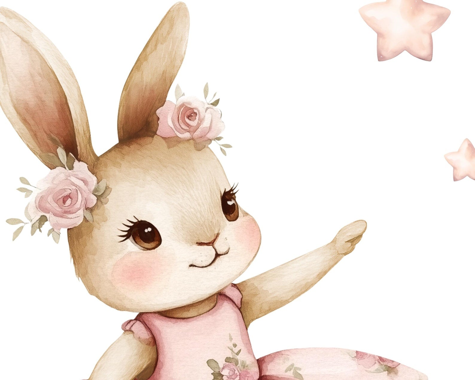 Cuadros Decorativos infantiles Modernos Coneja en el cielo con nubes