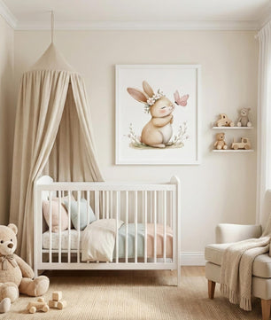 Cuadros Decorativos infantiles Modernos Coneja con mariposa