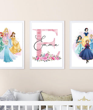 Cuadros Decorativos infantiles Modernos de princesas con nombre (Copia)