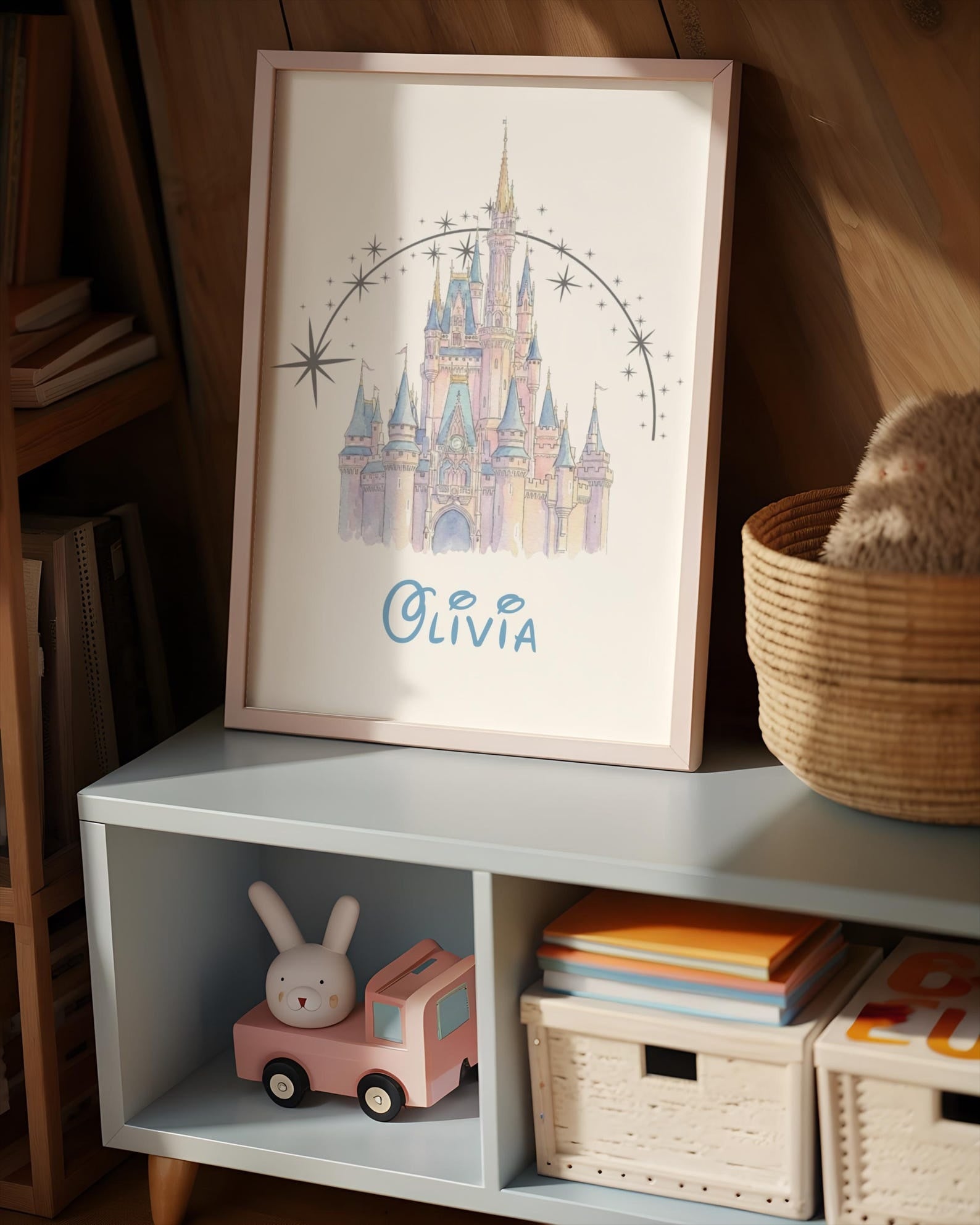 Cuadros Decorativos infantiles Modernos de princesas personalizadas con nombre