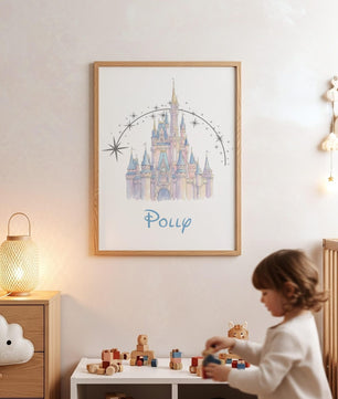 Cuadros Decorativos infantiles Modernos de princesas personalizadas con nombre