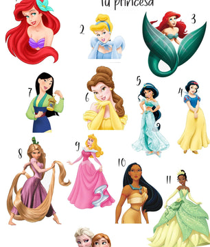 Cuadros Decorativos infantiles Modernos de princesas diseños variados con nombre