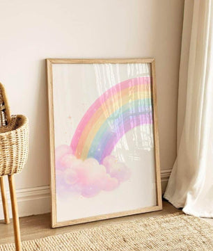 Cuadros Decorativos infantiles Modernos de princesas arcoiris y unicornio