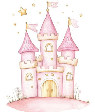 Cuadros Decorativos infantiles Modernos de princesas Castillo, unicornio