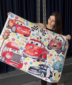 Vinilos decorativos Adhesivos infantiles de Pared Carro cars acuarela