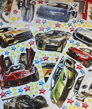 Vinilos decorativos Adhesivos infantiles de Pared Carros de lujo