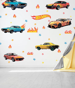 Vinilos decorativos Adhesivos infantiles de Pared Carro hot weels
