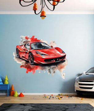Vinilos decorativos Adhesivos infantiles de Pared Carro lamborghini