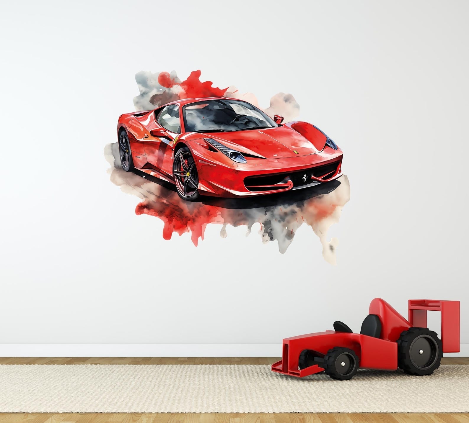 Vinilos decorativos Adhesivos infantiles de Pared Carro lamborghini