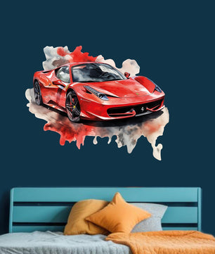 Vinilos decorativos Adhesivos infantiles de Pared Carro lamborghini