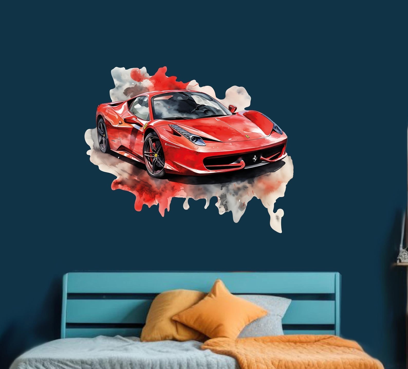 Vinilos decorativos Adhesivos infantiles de Pared Carro lamborghini