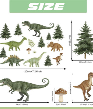 Vinilos decorativos Adhesivos infantiles de pared de dinosaurios de bosque