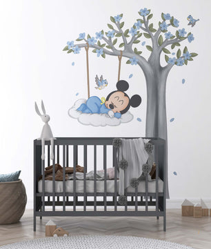 Vinilos decorativos Adhesivos infantiles de Pared mickey dormilon