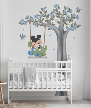 Vinilos decorativos Adhesivos infantiles de Pared mickey dormilon