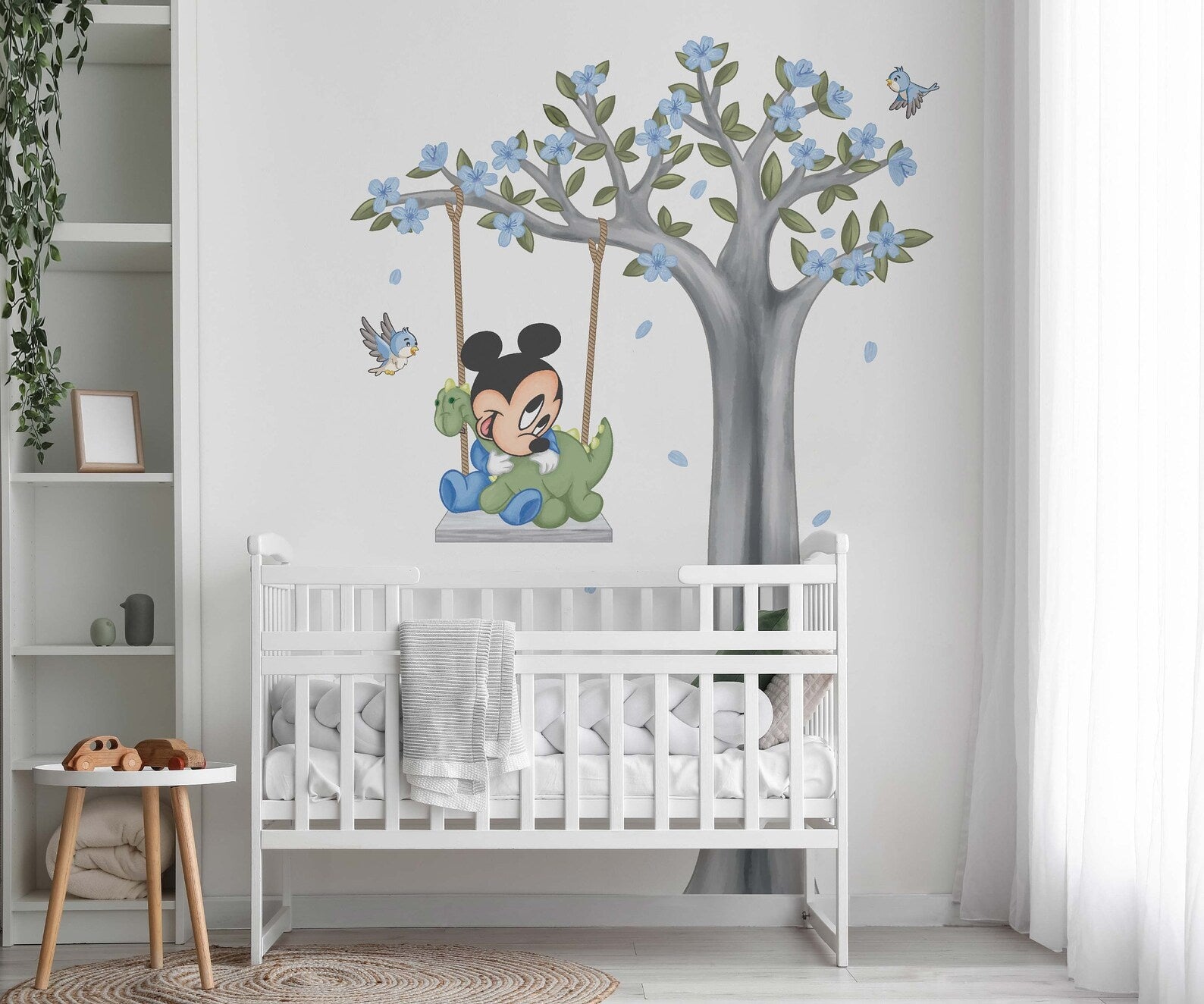 Vinilos decorativos Adhesivos infantiles de Pared mickey dormilon