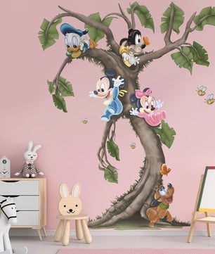 Vinilos decorativos Adhesivos infantiles de Pared mickey y sus amigos en arbol