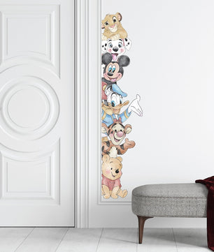 Vinilos decorativos Adhesivos infantiles de Pared mickey acuarela con sus amigos lado de puerta