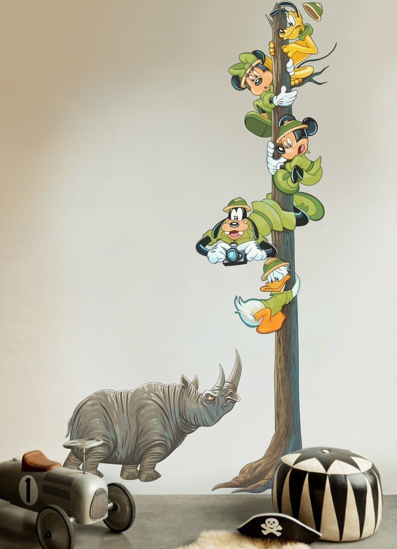 Vinilos decorativos Adhesivos infantiles de Pared mickey amigos exploradores