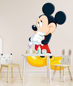 Vinilos decorativos Adhesivos infantiles de Pared mickey pensativo