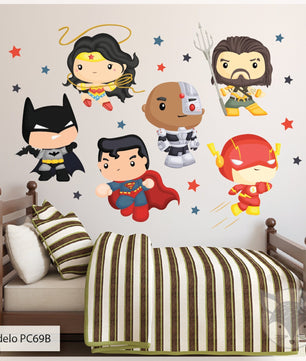 Vinilos decorativos Adhesivos infantiles de pared superheroes
