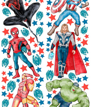 Vinilos decorativos Adhesivos infantiles de pared superheroes acuarela