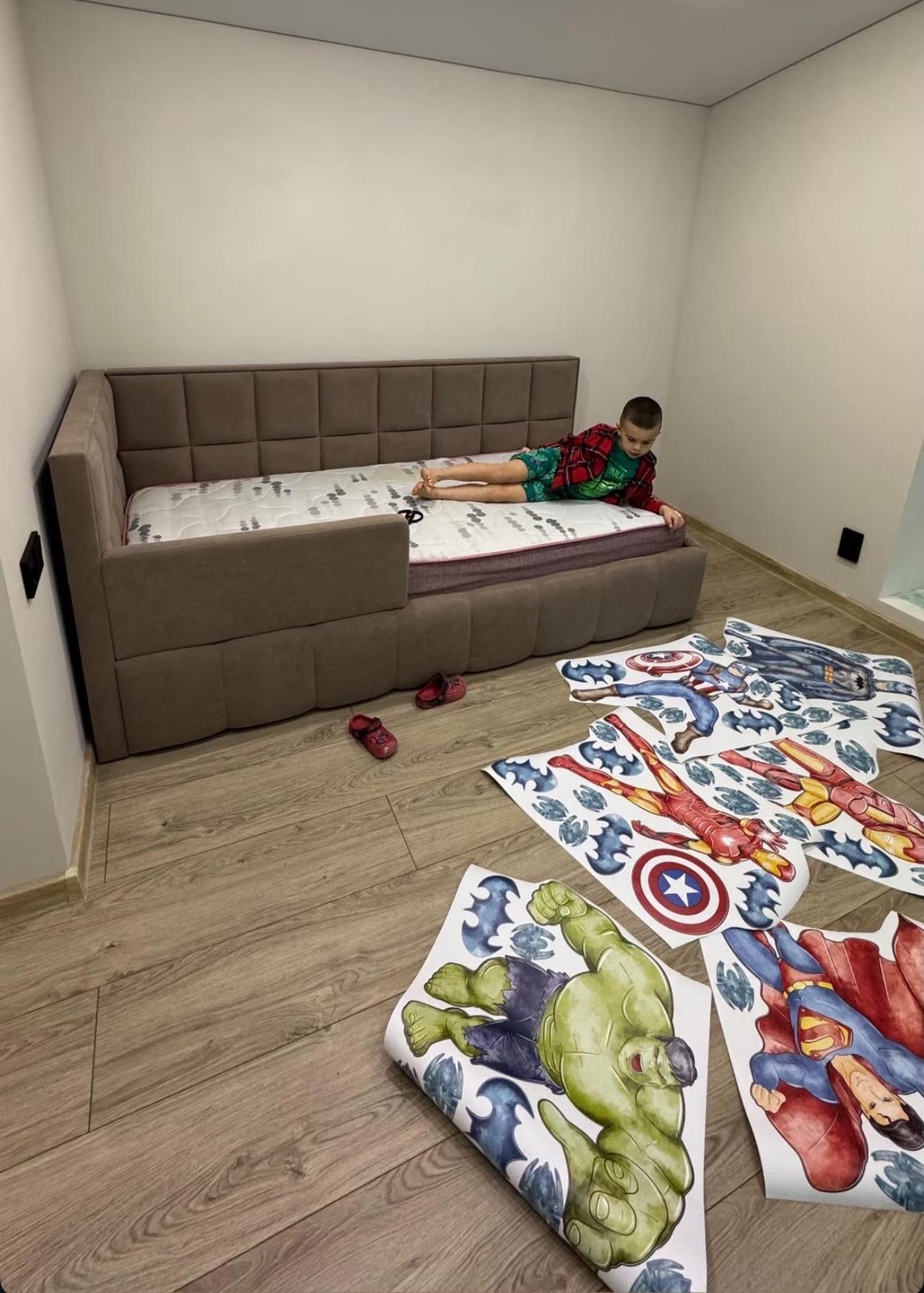 Vinilos decorativos Adhesivos infantiles de pared superheroes acuarela