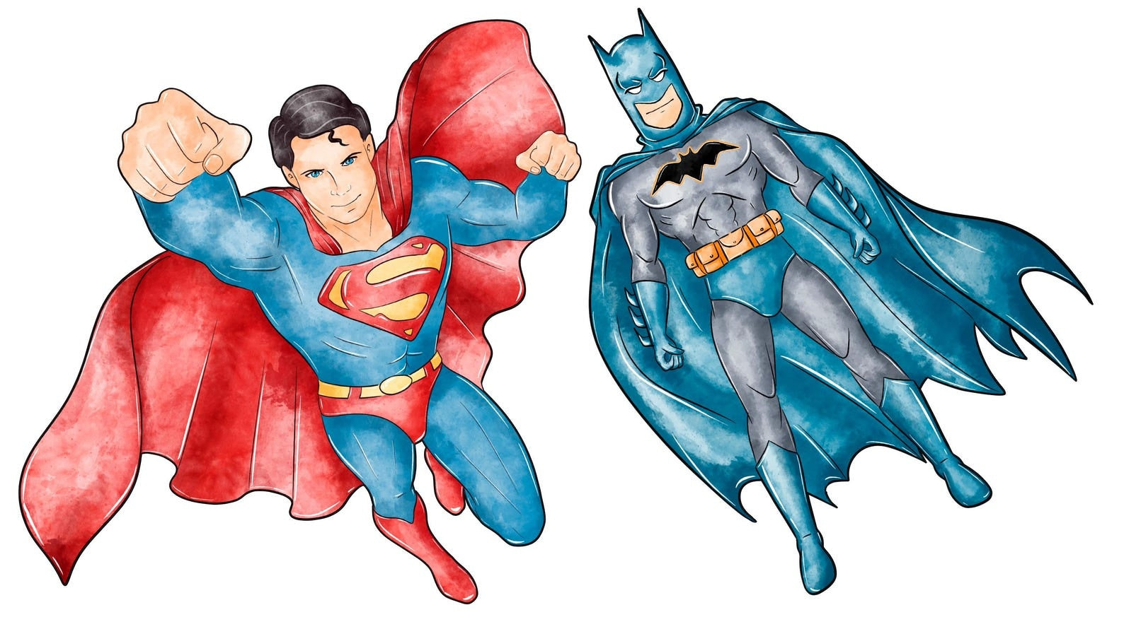 Vinilos decorativos Adhesivos infantiles de pared superheroes acuarela