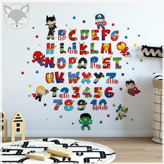 Abecedario Superheroes 2
