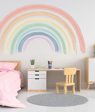 Vinilos decorativos Adhesivos infantiles de Pared arcoiris acuarelado