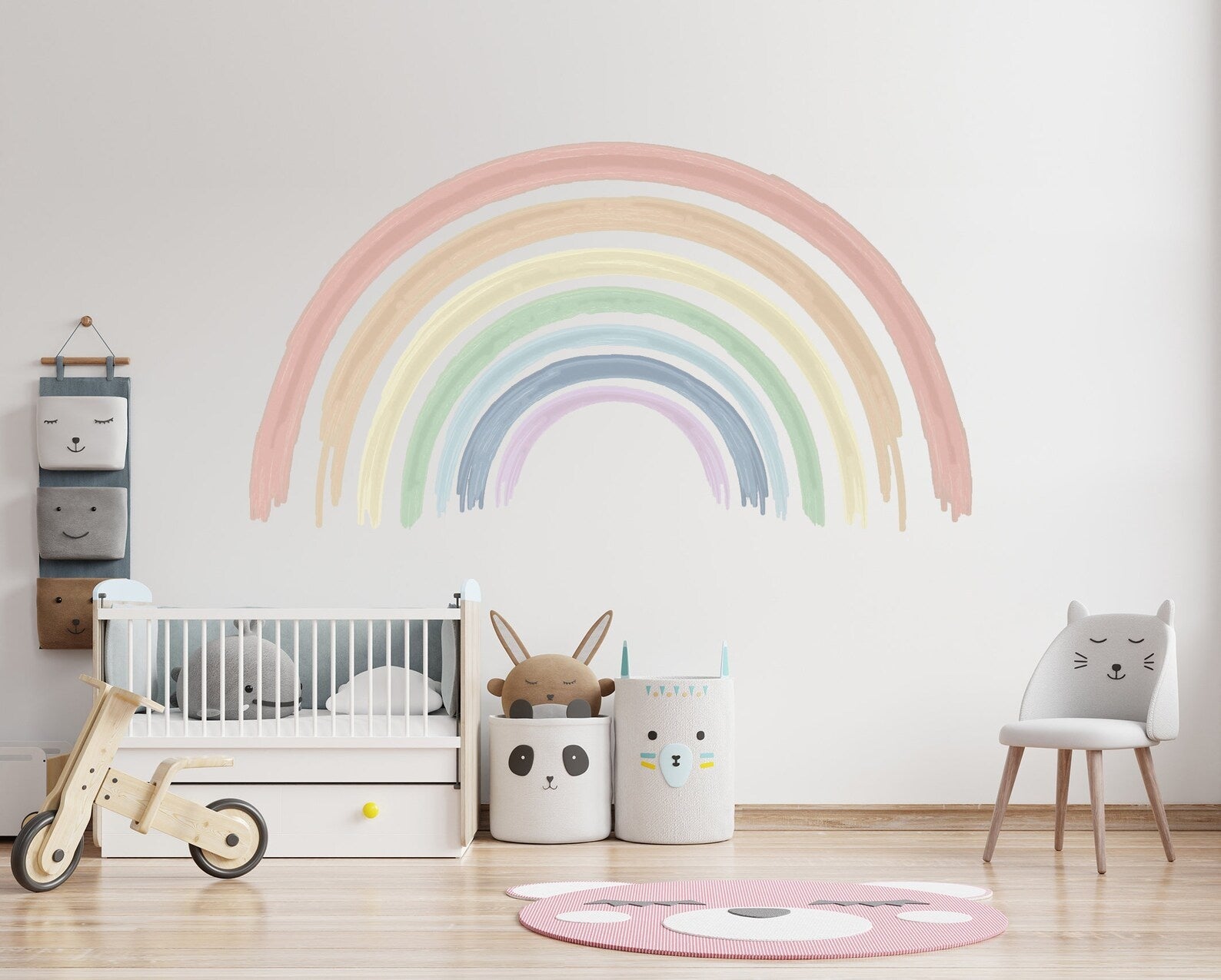 Vinilos decorativos Adhesivos infantiles de Pared arcoiris acuarelado