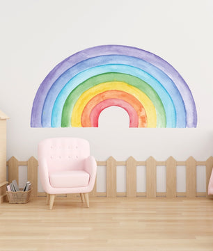 Vinilos decorativos Adhesivos infantiles de Pared arcoiris colorido acuarelado