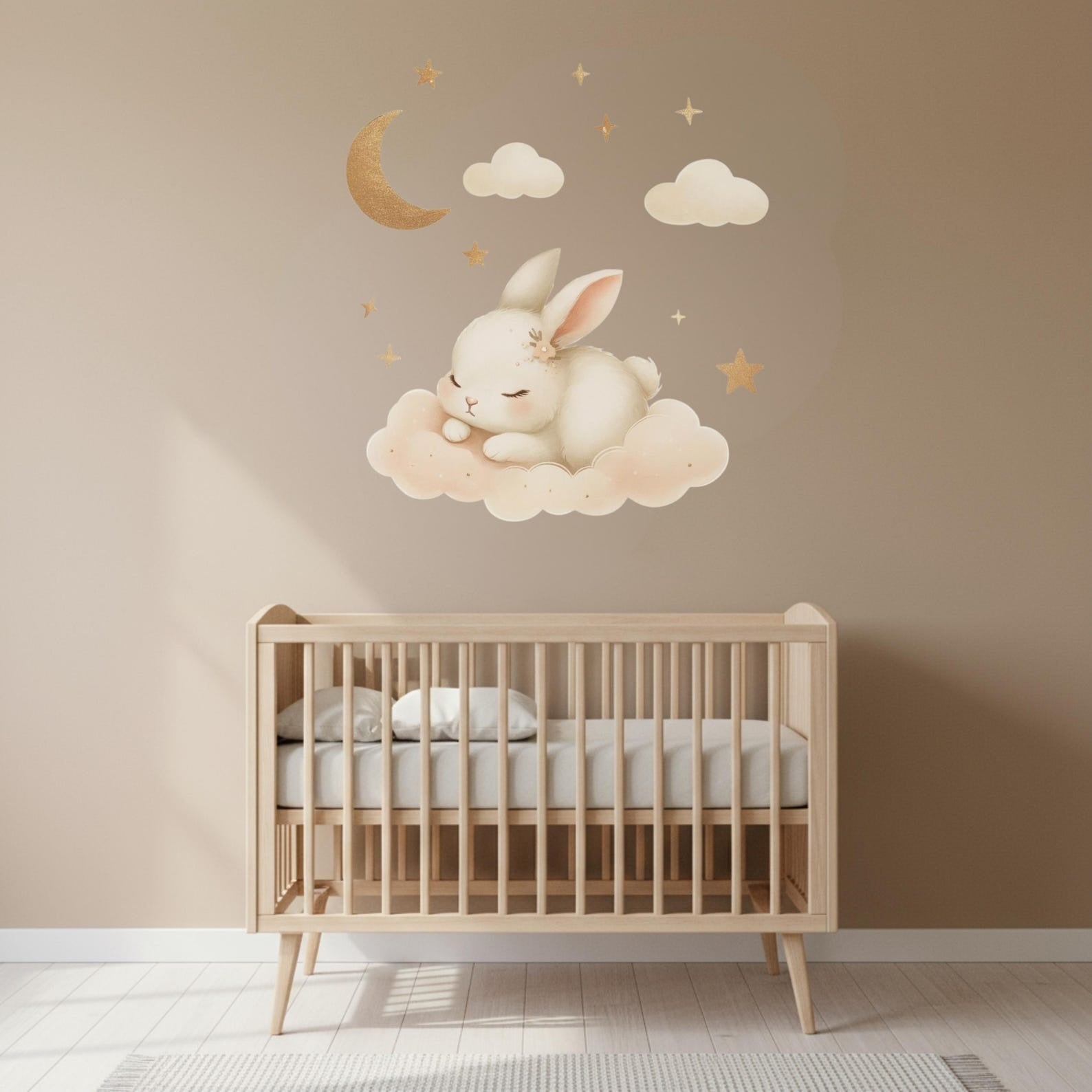 Vinilos decorativos Adhesivos infantiles de Pared Coneja dormilona