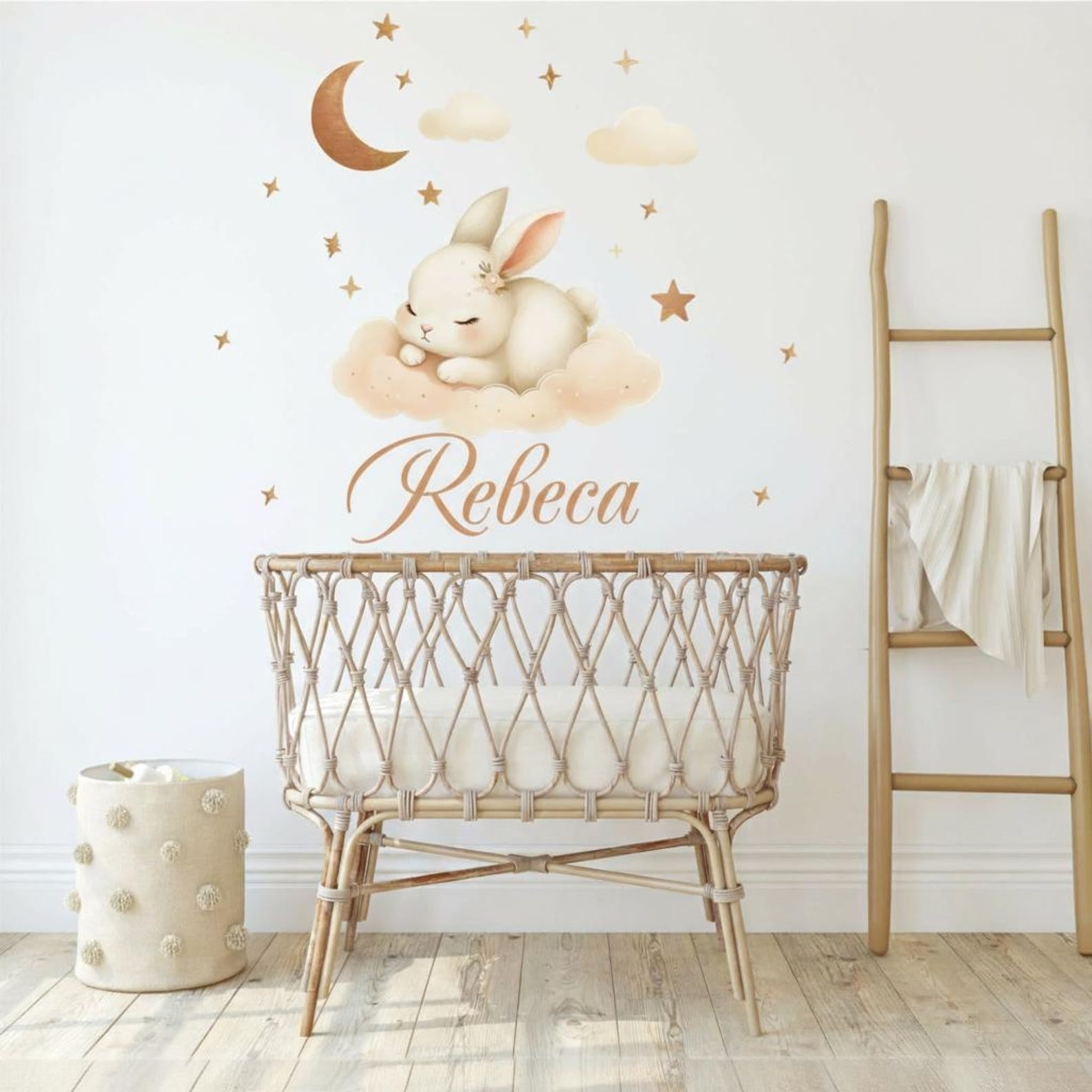 Vinilos decorativos Adhesivos infantiles de Pared Coneja dormilona