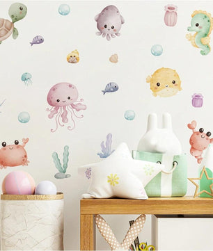 Vinilos decorativos Adhesivos infantiles de Pared princesas castillo marino